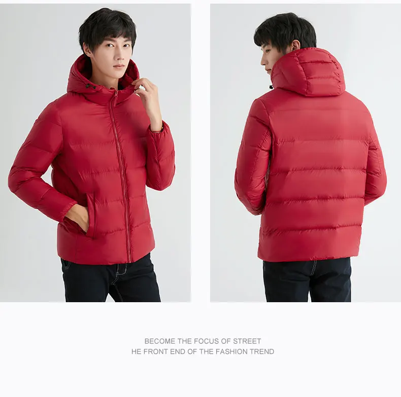 Men Thick 90% Duck Down Jackets With Hooded Puffer Jacket Man Good Manufacture Winter Spring Outwear Windproof Warm Coat Man
