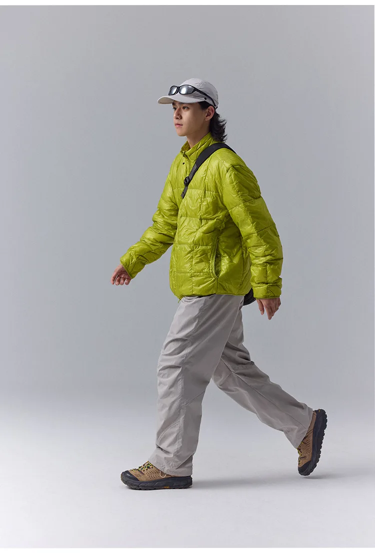 High Quality Waterproof 10D Nylon Ultra Light 90% White Down Jacket Men and Women Stand Collar Portable Puffer Jacket JK-076