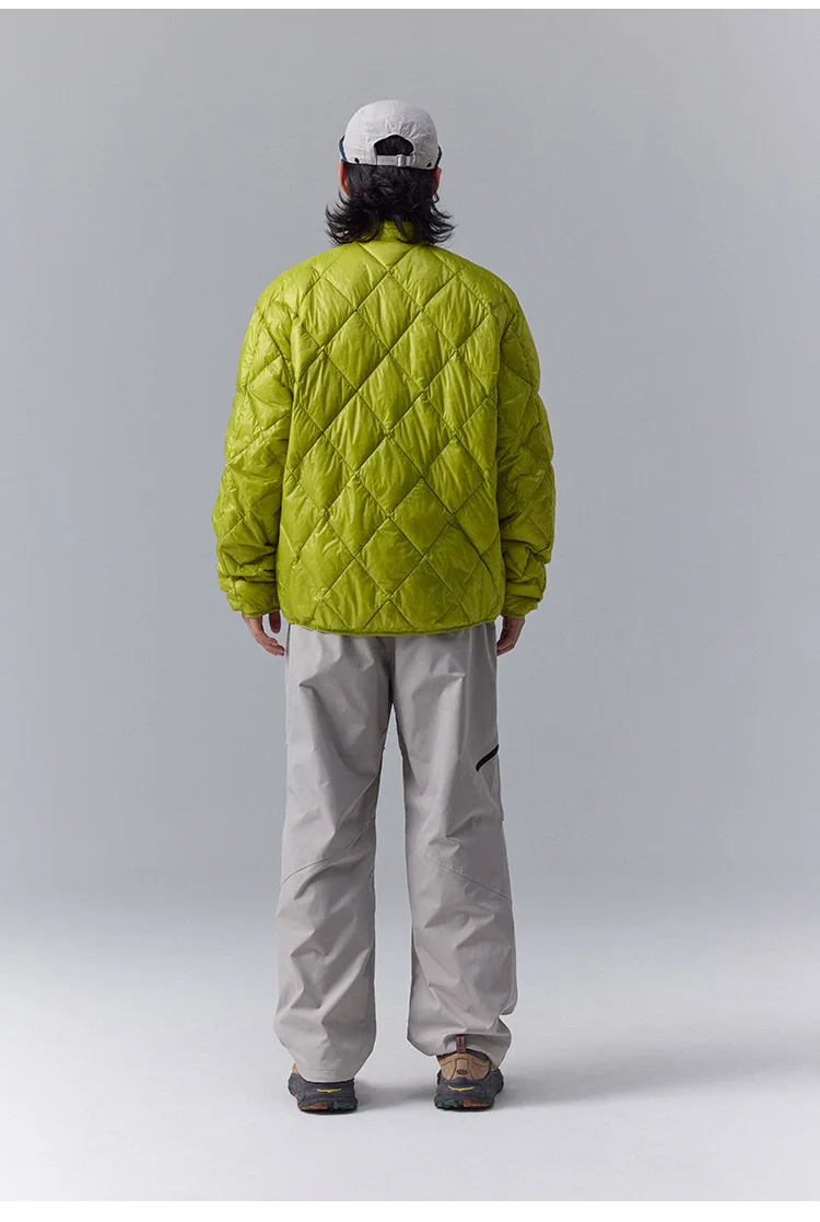 High Quality Waterproof 10D Nylon Ultra Light 90% White Down Jacket Men and Women Stand Collar Portable Puffer Jacket JK-076