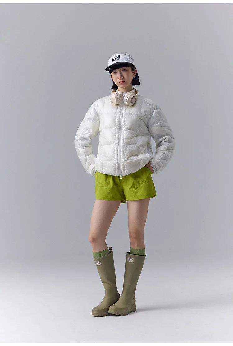 High Quality Waterproof 10D Nylon Ultra Light 90% White Down Jacket Men and Women Stand Collar Portable Puffer Jacket JK-076