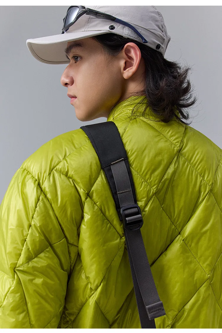 High Quality Waterproof 10D Nylon Ultra Light 90% White Down Jacket Men and Women Stand Collar Portable Puffer Jacket JK-076