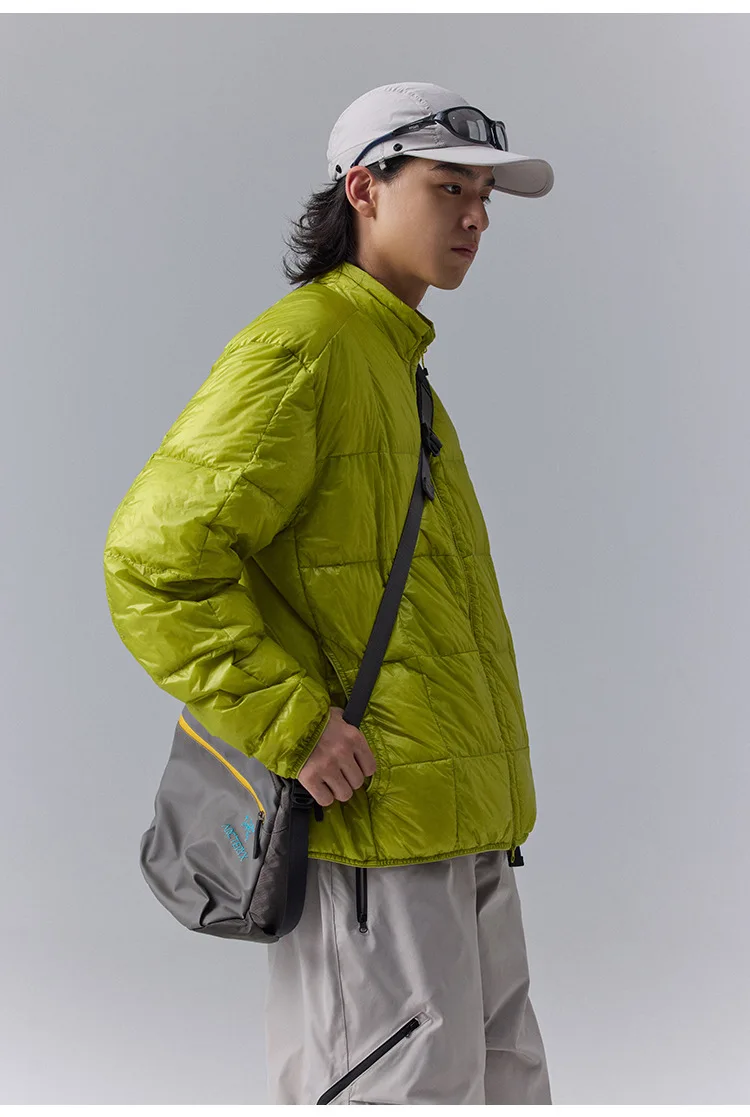 High Quality Waterproof 10D Nylon Ultra Light 90% White Down Jacket Men and Women Stand Collar Portable Puffer Jacket JK-076