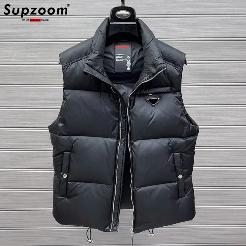 Supzoom 2025 Top Fashion New Arrival Stand Collar Autumn And Winter For Men And Women Warm Thickened Down Vest