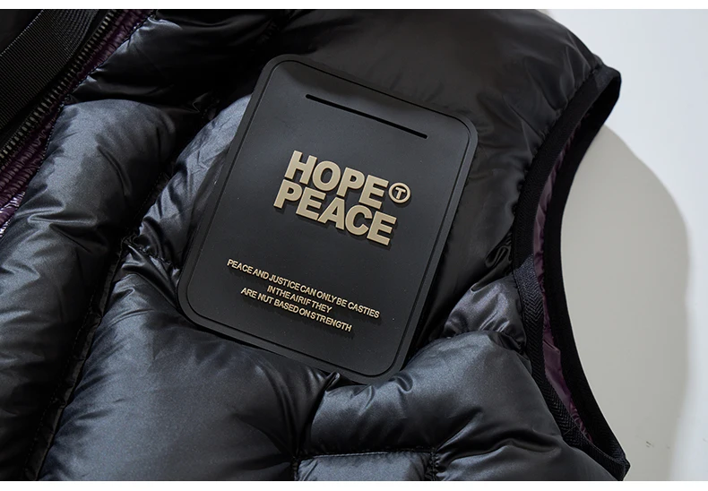 Supzoom 2023 Top Fashion New Arrival Letters Leather Stand Collar Autumn And Winter For Men And Women Warm Thickened Down Vest