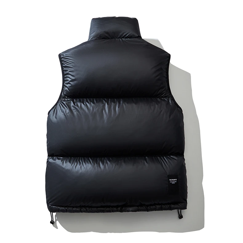 Supzoom 2023 Top Fashion New Arrival Letters Leather Stand Collar Autumn And Winter For Men And Women Warm Thickened Down Vest