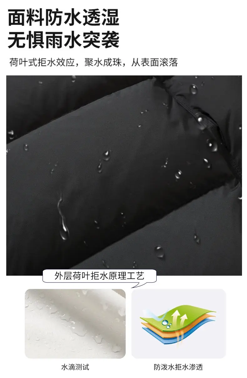 Men's 90% White Duck Down coat 2026 winter new long style warm Down Jackets woman's fashion thicken Jacket size M-5XL