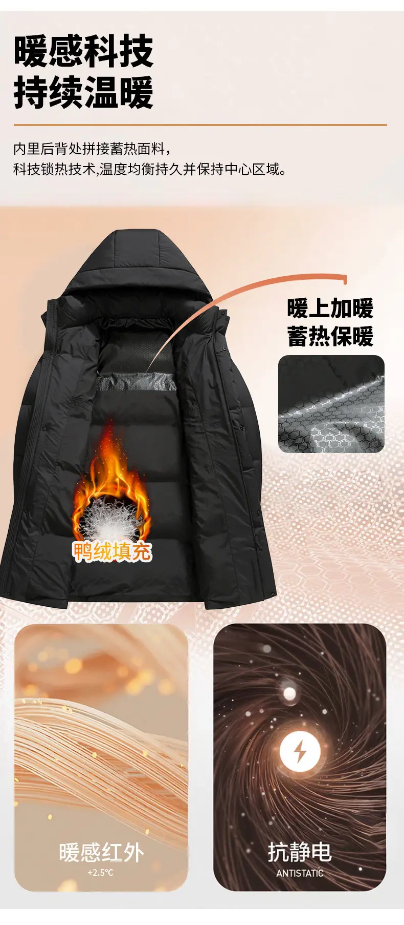 Men's 90% White Duck Down coat 2026 winter new long style warm Down Jackets woman's fashion thicken Jacket size M-5XL