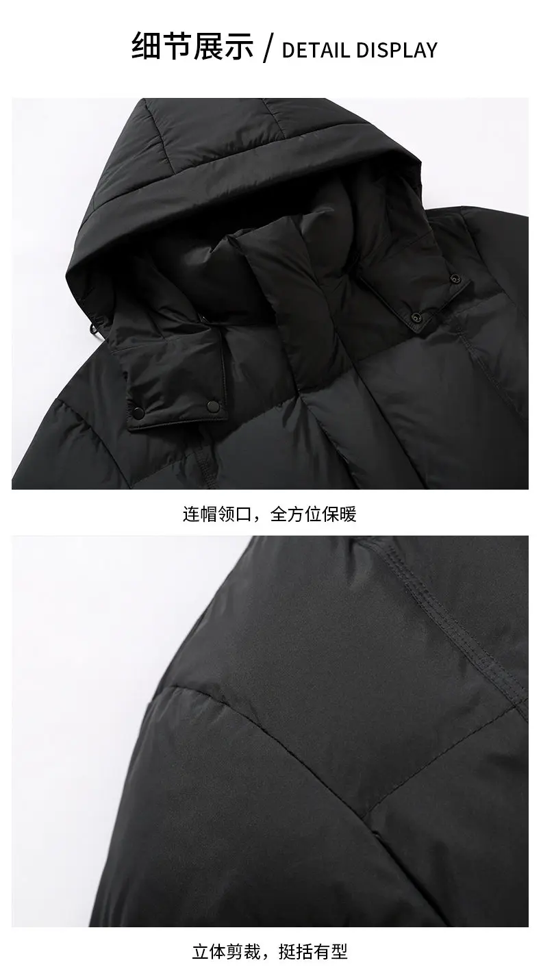 Men's 90% White Duck Down coat 2026 winter new long style warm Down Jackets woman's fashion thicken Jacket size M-5XL