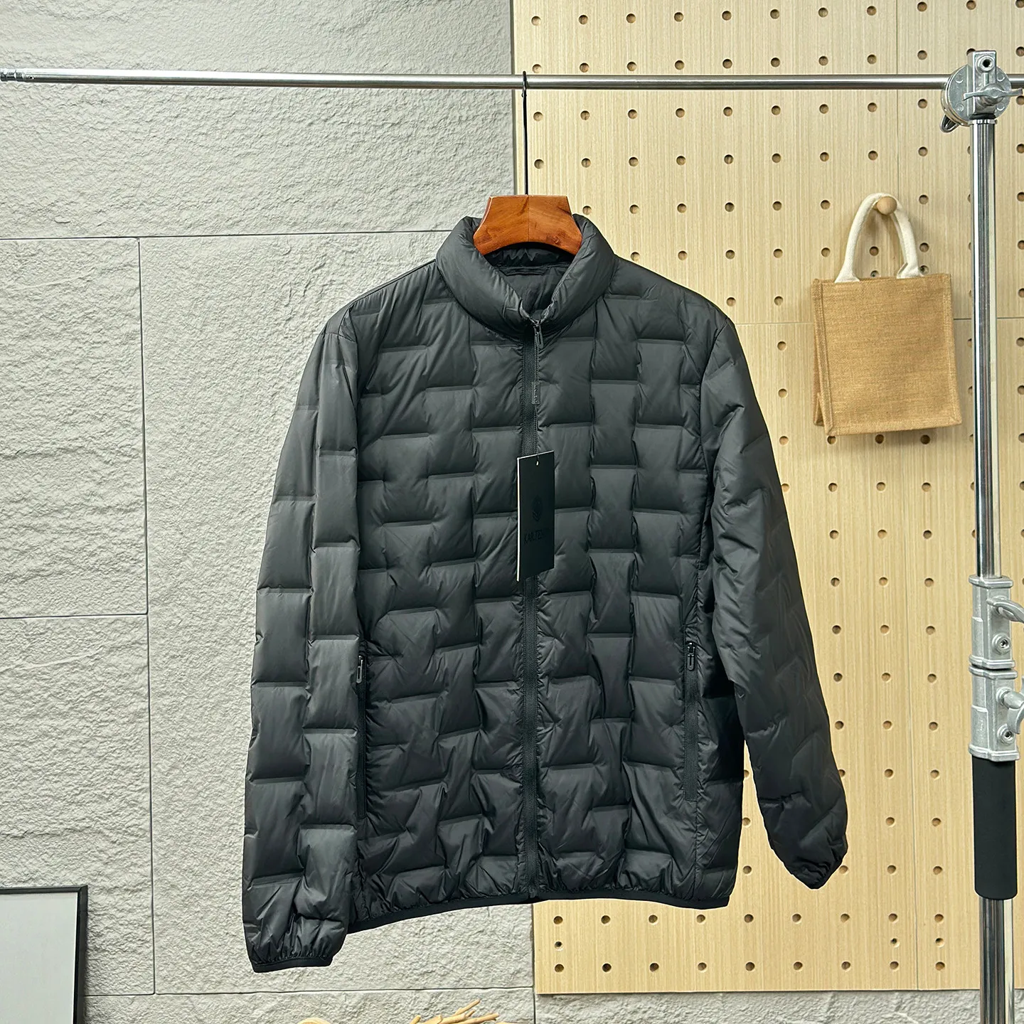 Men 90% Duck Down Jacket Fully Seam Sealed Stand Collar Winter Warm Puffer Coat Quilted Down Proof Autumn Thermal Outerwear