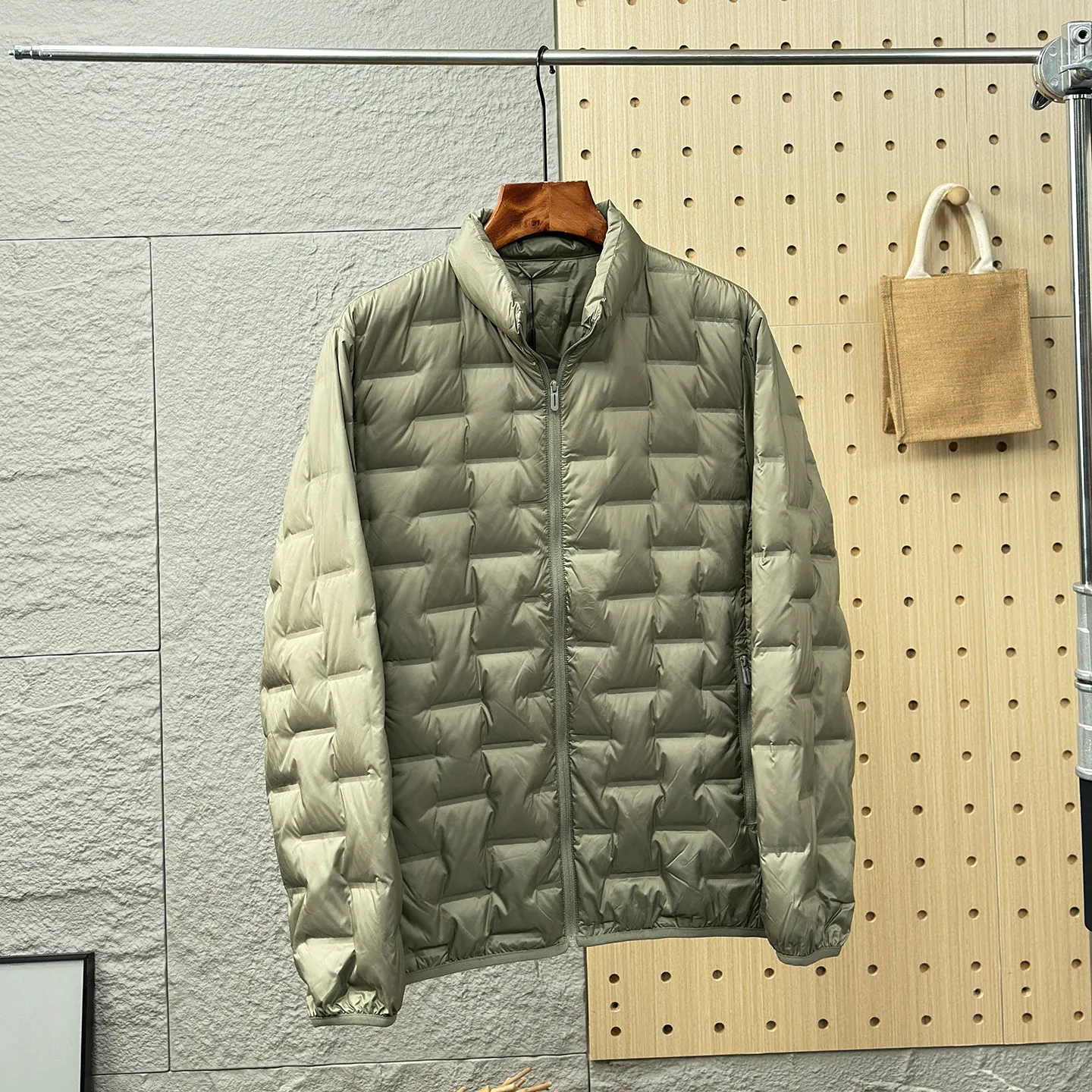 Men 90% Duck Down Jacket Fully Seam Sealed Stand Collar Winter Warm Puffer Coat Quilted Down Proof Autumn Thermal Outerwear