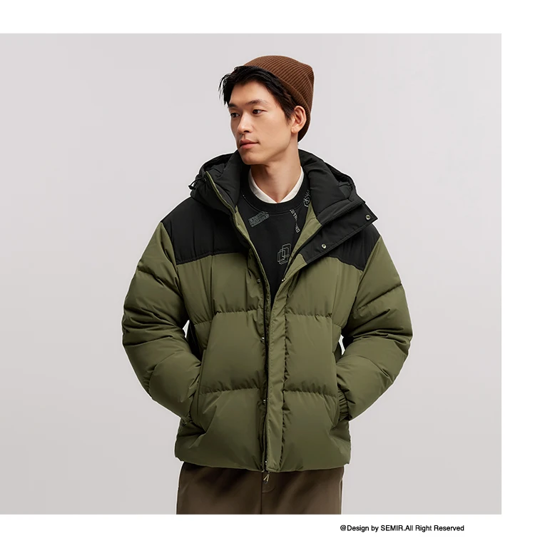 Semir Down Jacket Men Waterproof Windproof 2026 Winter New Shoulder-Fitting Outerwear Couple Down Jacket