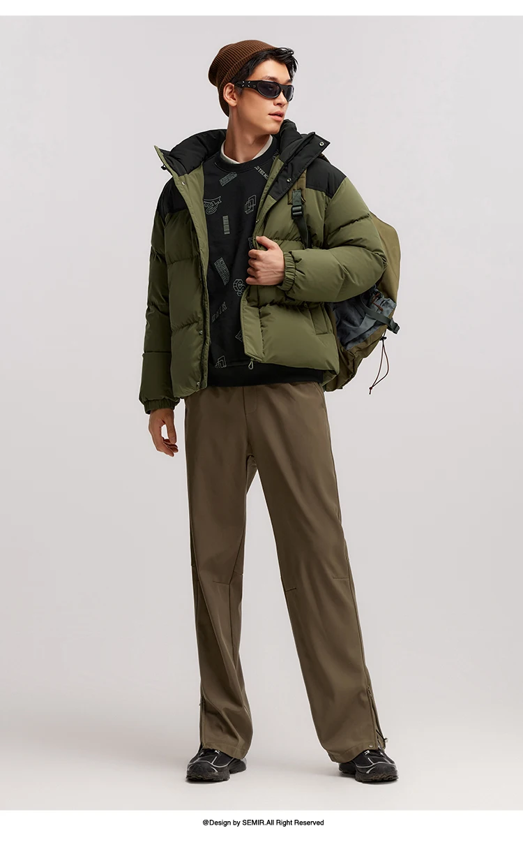 Semir Down Jacket Men Waterproof Windproof 2026 Winter New Shoulder-Fitting Outerwear Couple Down Jacket