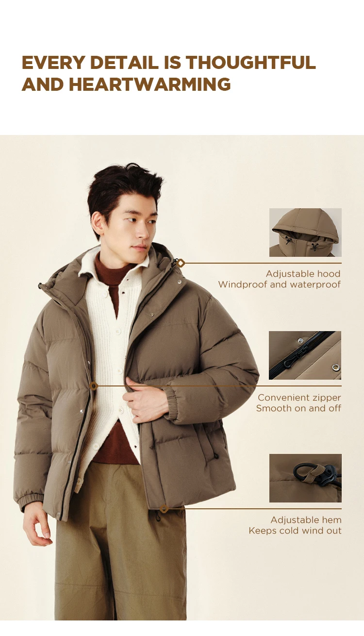 Semir Down Jacket Men Waterproof Windproof 2026 Winter New Shoulder-Fitting Outerwear Couple Down Jacket