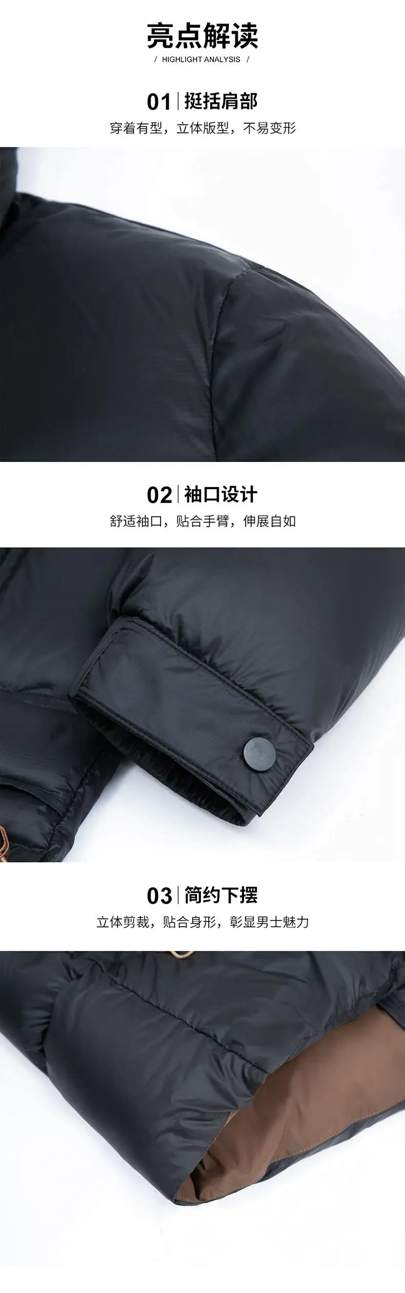-30° New Fashion Men 90% White Hooded Duck Down Jackets Men's Thick Warm Waterproof Parka Overcoat Down Coat