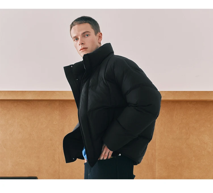 Semir Unisex Down Jacket 90 Percent Down Fill High Loft Fill Stand Collar Puffer Shape 2026 Winter Warm Insulation