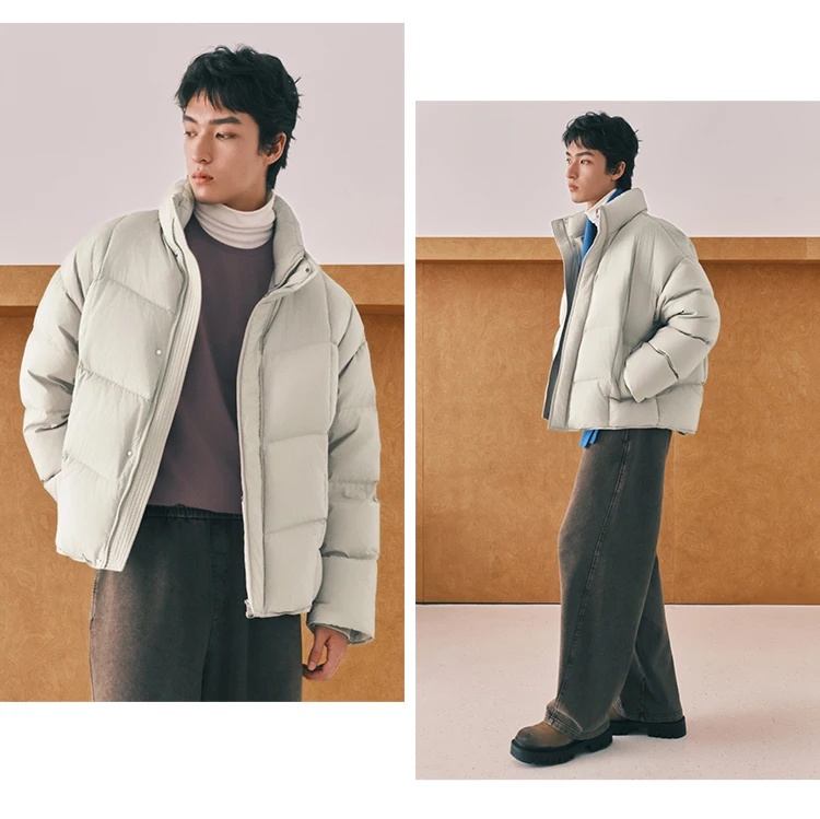 Semir Unisex Down Jacket 90 Percent Down Fill High Loft Fill Stand Collar Puffer Shape 2026 Winter Warm Insulation