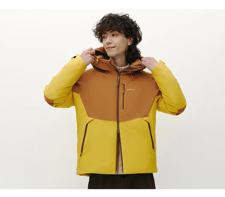 Semir Men Down Jacket 90 Percent Down Fill Rain Resistant Breathable Abrasion Resistant Outdoor Color Block Hooded 2026 New