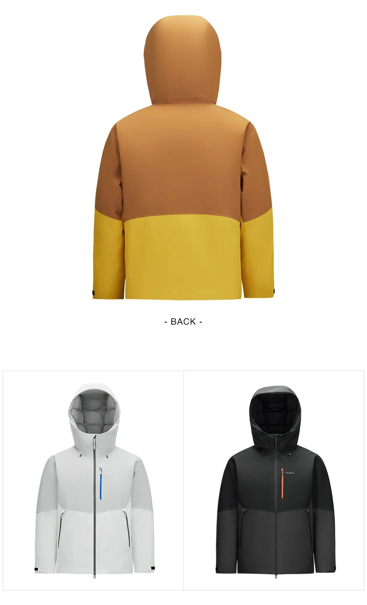 Semir Men Down Jacket 90 Percent Down Fill Rain Resistant Breathable Abrasion Resistant Outdoor Color Block Hooded 2026 New