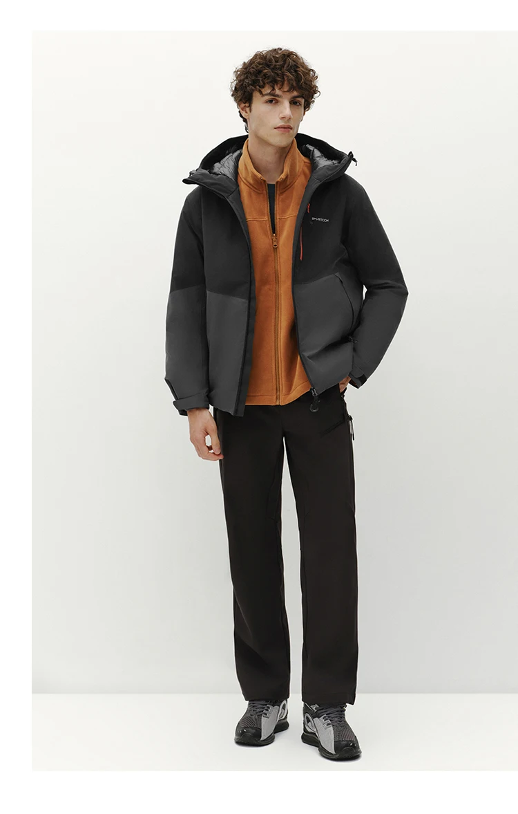 Semir Men Down Jacket 90 Percent Down Fill Rain Resistant Breathable Abrasion Resistant Outdoor Color Block Hooded 2026 New