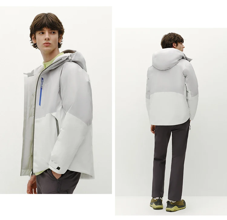 Semir Men Down Jacket 90 Percent Down Fill Rain Resistant Breathable Abrasion Resistant Outdoor Color Block Hooded 2026 New
