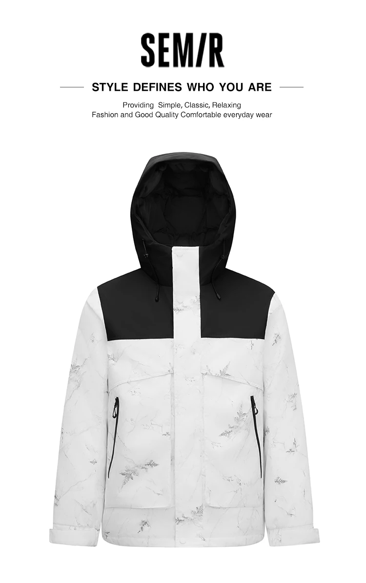 Semir Men Down Jacket Waterproof Windproof Stain Resistant Hooded Design Outdoor Protection 2026 Winter Everyday Style