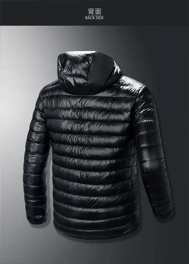 M-6XL Man Duck Down Jacket Ultra Light Spring Hooded Jackets Men Portable Outerwear Waterproof Windbreak Coat