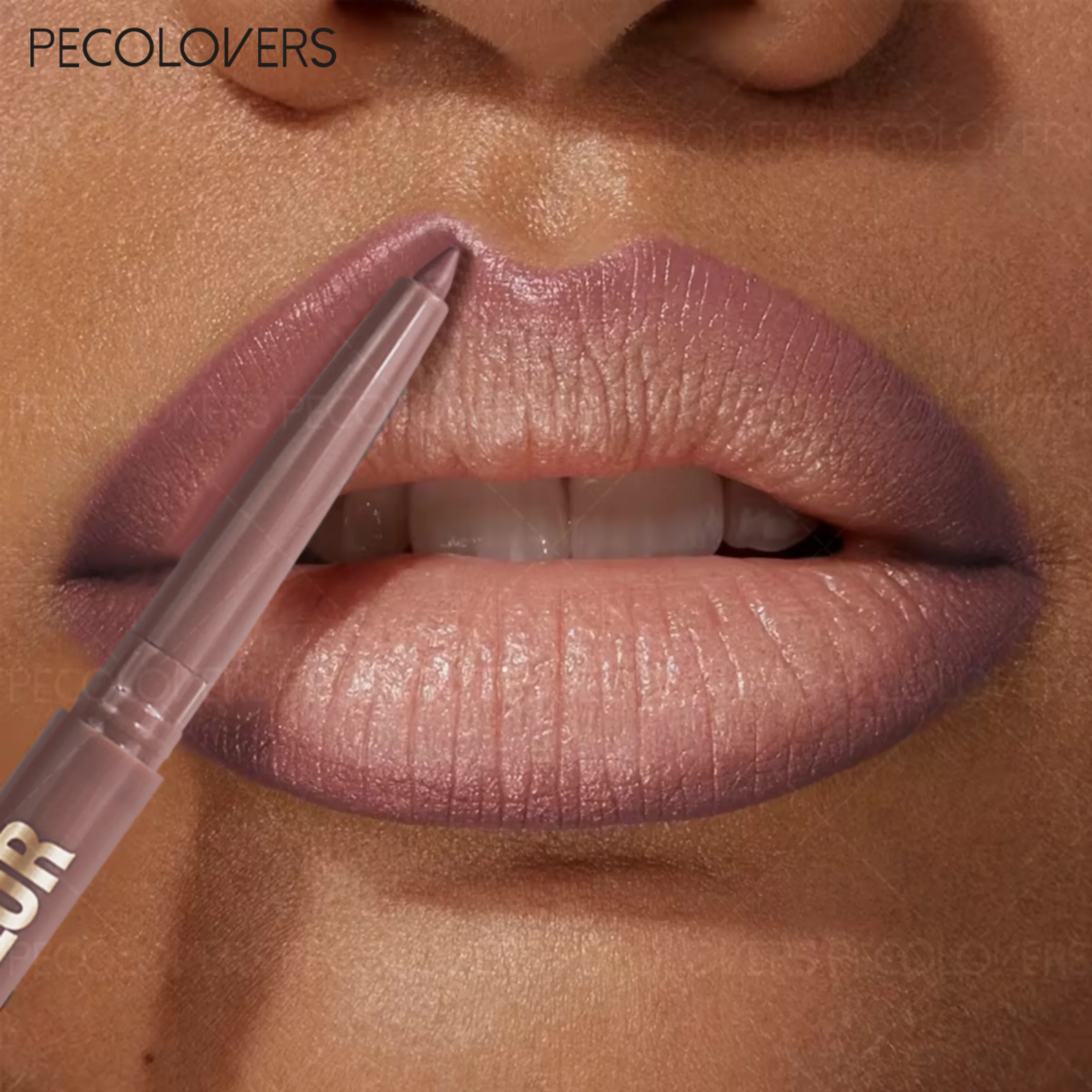 Matte Lip Liner Pencil, Waterproof Sweatproof Long-Lasting, Smooth Pigmented, Twist-Up, for Lip Shaping, Beginner-Friendly