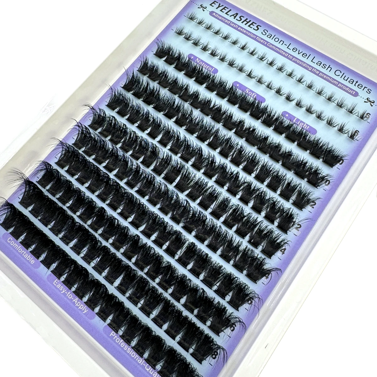 Salon-Like Lash Clusters Kit With Spikes DIY Eyelash Clusters D Curve Spiky Full Cluster Eyelash Extensions Kit Individual Lashe