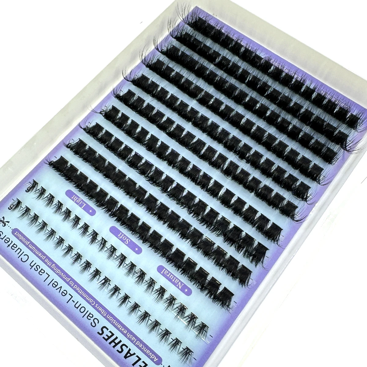 Salon-Like Lash Clusters Kit With Spikes DIY Eyelash Clusters D Curve Spiky Full Cluster Eyelash Extensions Kit Individual Lashe