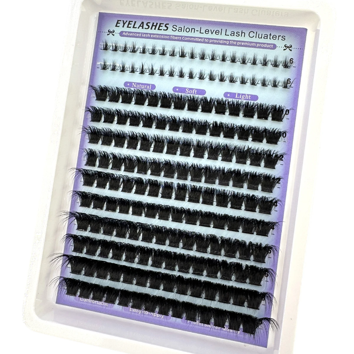 Salon-Like Lash Clusters Kit With Spikes DIY Eyelash Clusters D Curve Spiky Full Cluster Eyelash Extensions Kit Individual Lashe