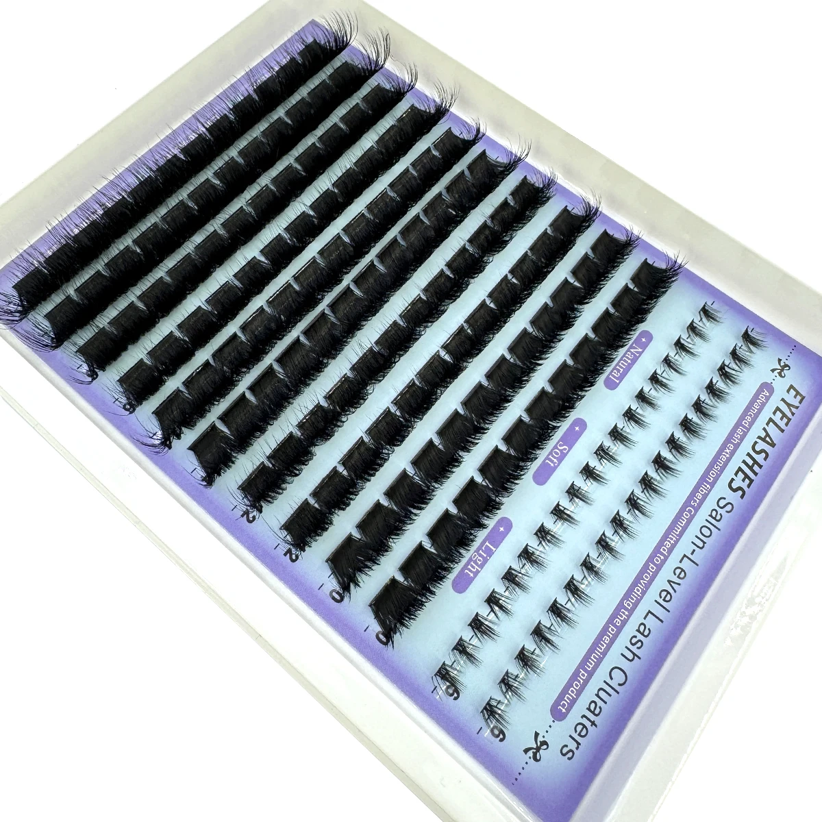 Salon-Like Lash Clusters Kit With Spikes DIY Eyelash Clusters D Curve Spiky Full Cluster Eyelash Extensions Kit Individual Lashe