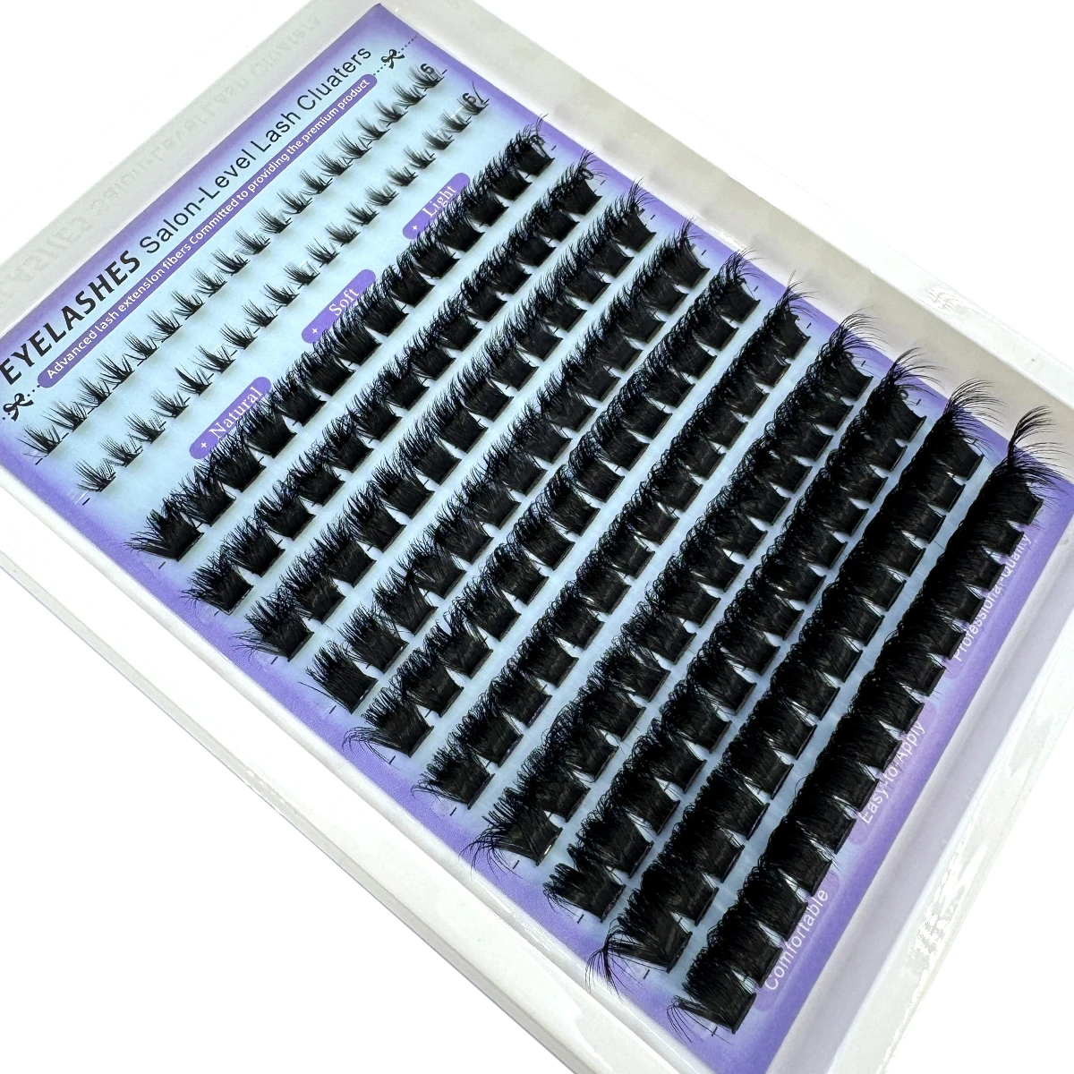 Salon-Like Lash Clusters Kit With Spikes DIY Eyelash Clusters D Curve Spiky Full Cluster Eyelash Extensions Kit Individual Lashe