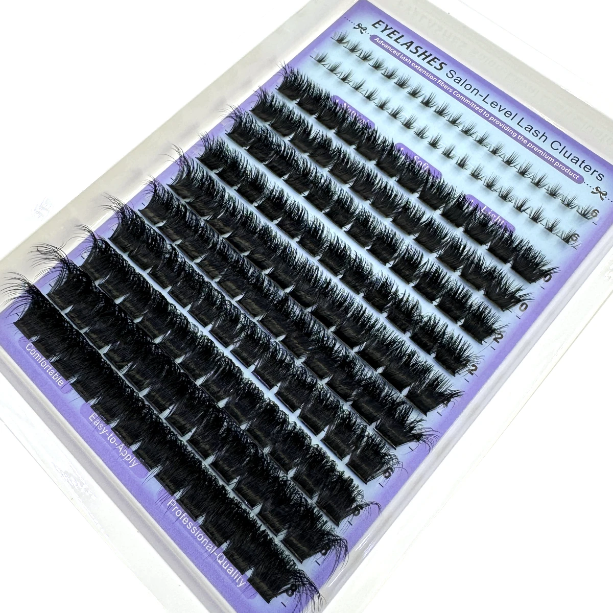 Salon-Like Lash Clusters Kit With Spikes DIY Eyelash Clusters D Curve Spiky Full Cluster Eyelash Extensions Kit Individual Lashe