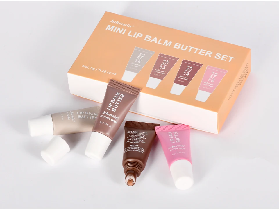 Summer Butter Mini Lip Balm Travel Kit Buttery Moisturizing Tinted Lip Balm Watery Multi-color Lipstick For All Skin Types