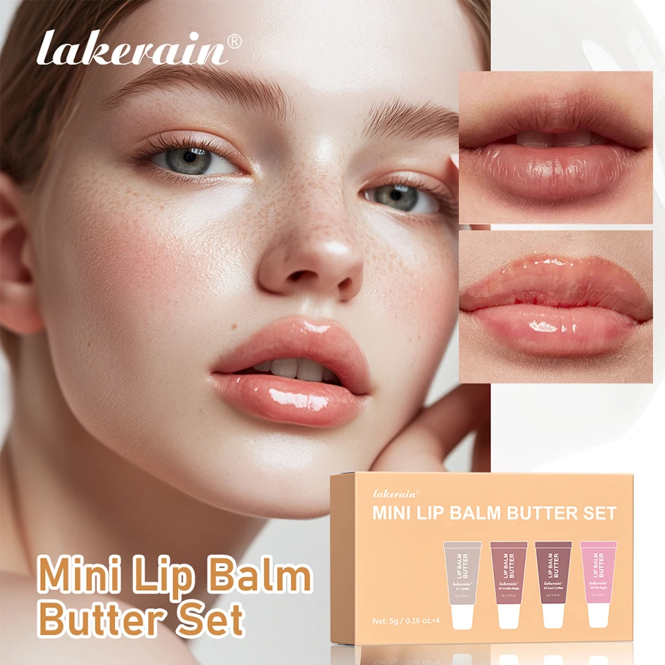 Summer Butter Mini Lip Balm Travel Kit Buttery Moisturizing Tinted Lip Balm Watery Multi-color Lipstick For All Skin Types