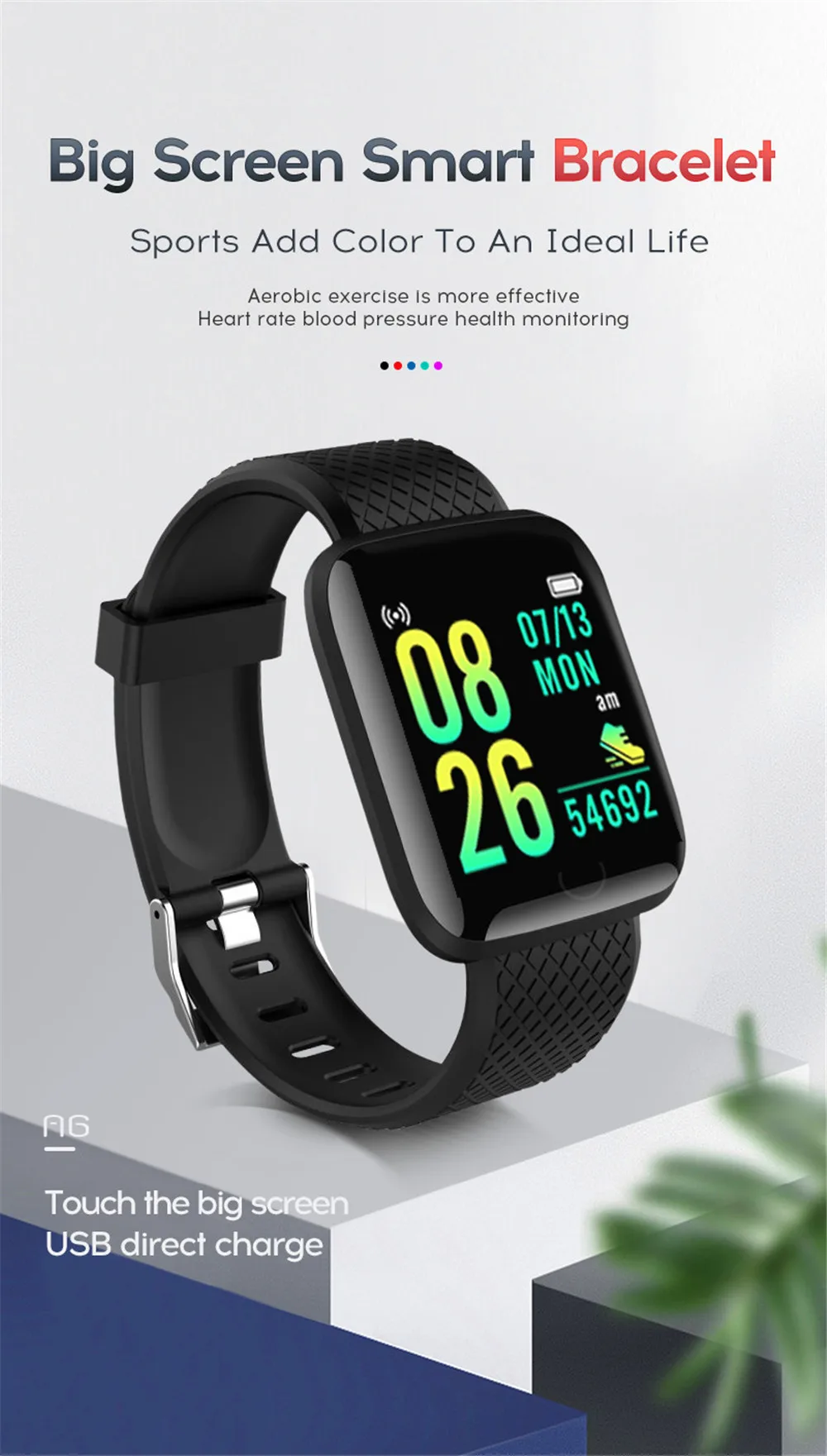 2024 New For Multifunction Smart Watch Kid Men Woman Message Remind Music Control Sport Step Calories 116 Smartwatch Alarm Clock