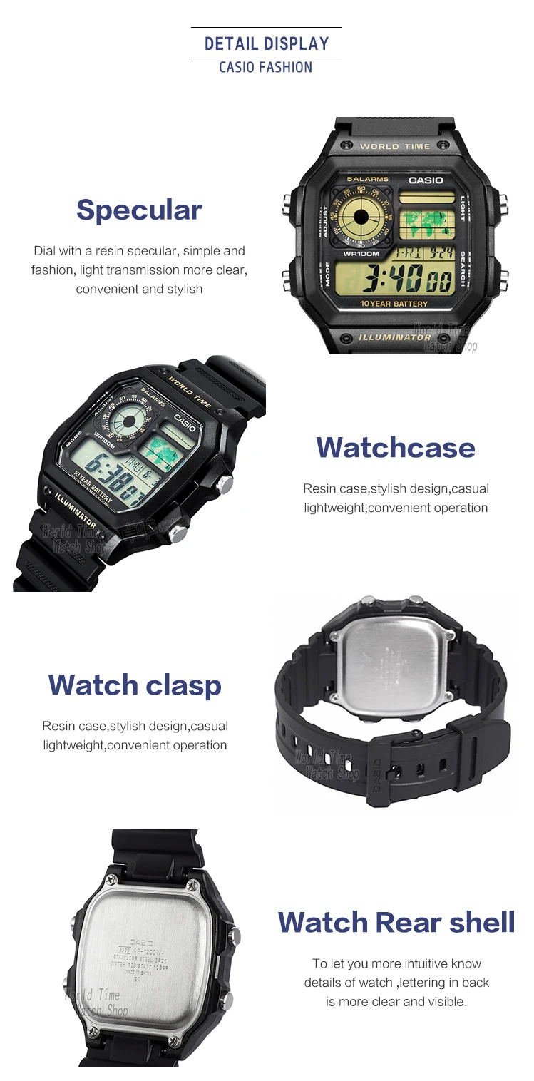 Casio Watch Youth Men's Outdoor Sports Watch Relogio Masculino AE-1200WH-1B