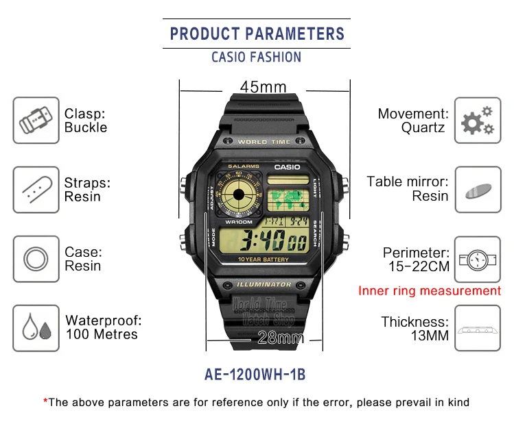 Casio Watch Youth Men's Outdoor Sports Watch Relogio Masculino AE-1200WH-1B