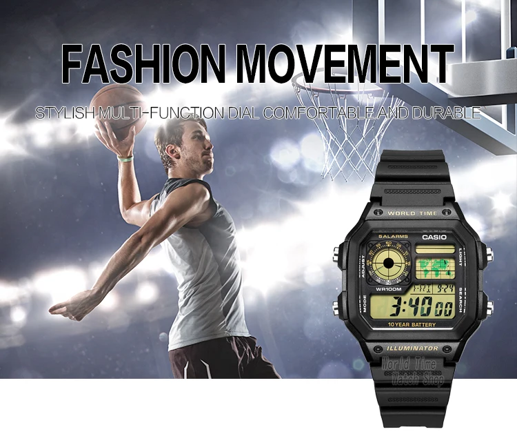Casio Watch Youth Men's Outdoor Sports Watch Relogio Masculino AE-1200WH-1B