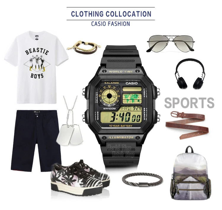 Casio Watch Youth Men's Outdoor Sports Watch Relogio Masculino AE-1200WH-1B