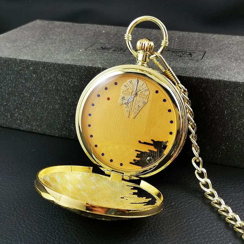 Anime Death Star Music Pocket Watch Music Box Retro Toys