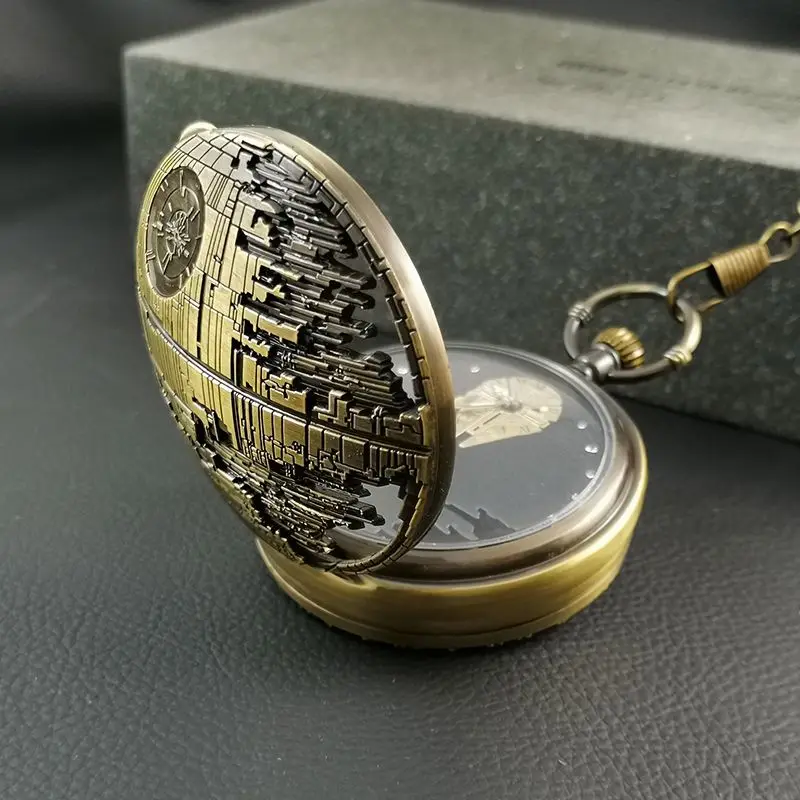 Anime Death Star Music Pocket Watch Music Box Retro Toys