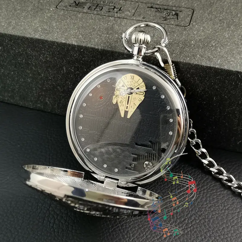 Anime Death Star Music Pocket Watch Music Box Retro Toys