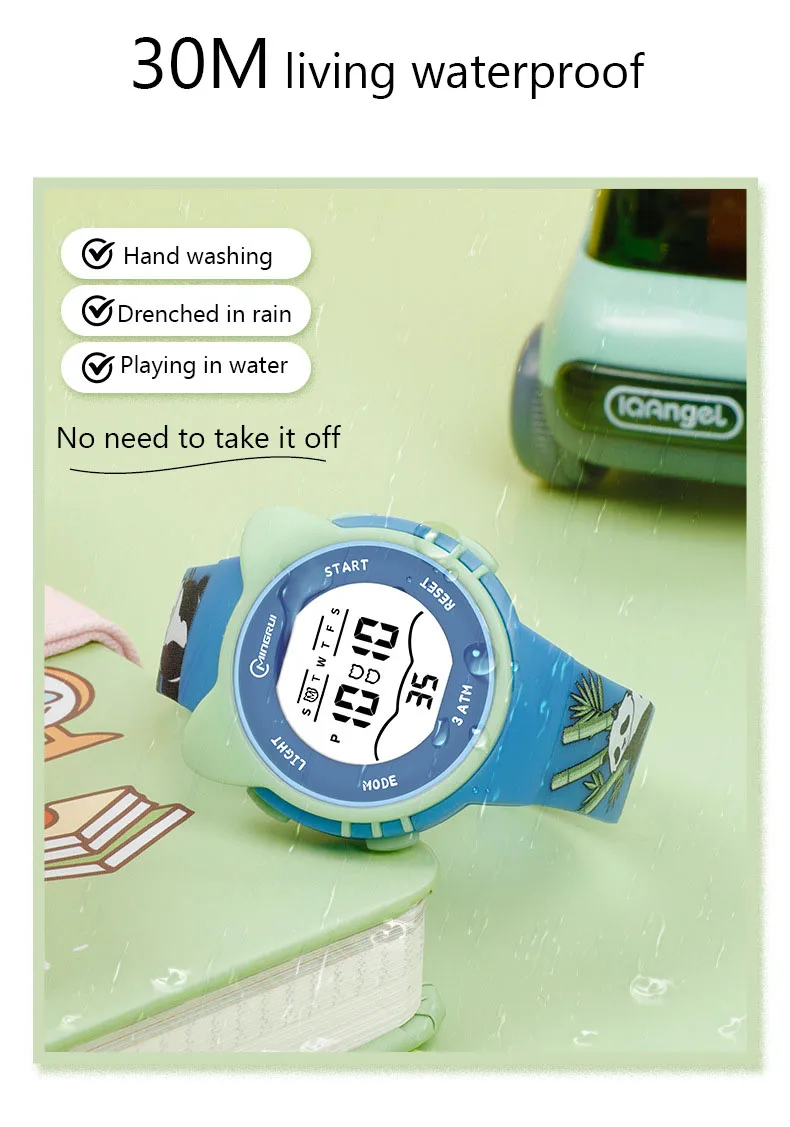Children Watch Girls Cute Cartoon Electronic Watches Waterproof Alarm Clock Multi Functional Boys Student Wristwatch