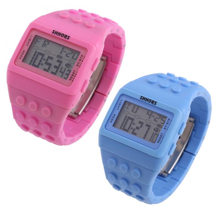 Hot Children's Watches Digital LED Chic Unisex Colorful Constructor Blocks Sports relogio masculino Wrist Women Watch Kids Gifts