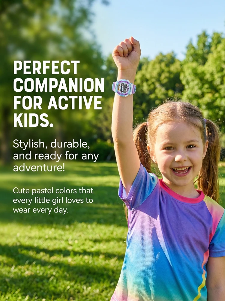 OHSEN Kids Sport Watches 50M Waterproof Red Cartoon Digital Wristwatch Stopwatch Electronic LED Children Watch For Boys Girls