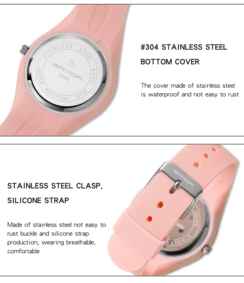 SANDA Brand Children's Watches Fashion Kids Silicone Waterproof Quartz Wristwatch Boys Sport Watches For Girls Gift Clock 2023