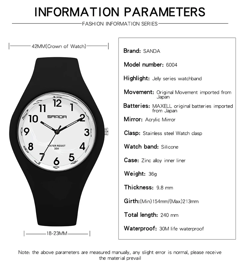 SANDA Brand Children's Watches Fashion Kids Silicone Waterproof Quartz Wristwatch Boys Sport Watches For Girls Gift Clock 2023