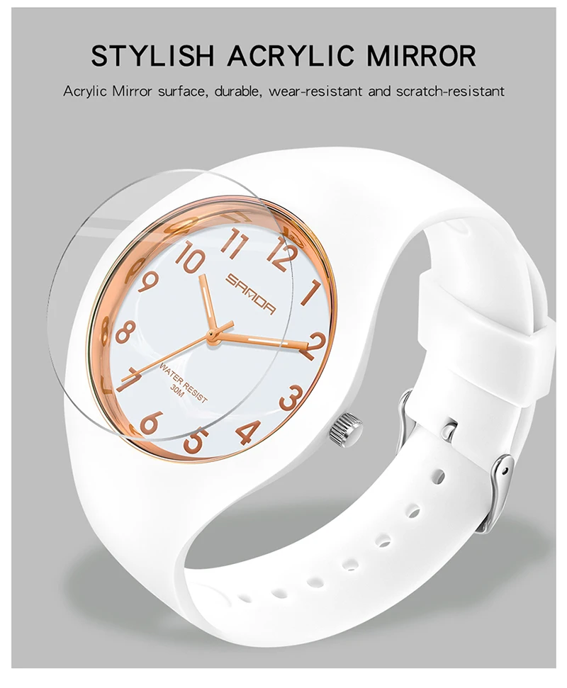 SANDA Brand Children's Watches Fashion Kids Silicone Waterproof Quartz Wristwatch Boys Sport Watches For Girls Gift Clock 2023