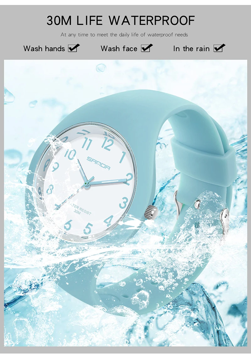 SANDA Brand Children's Watches Fashion Kids Silicone Waterproof Quartz Wristwatch Boys Sport Watches For Girls Gift Clock 2023